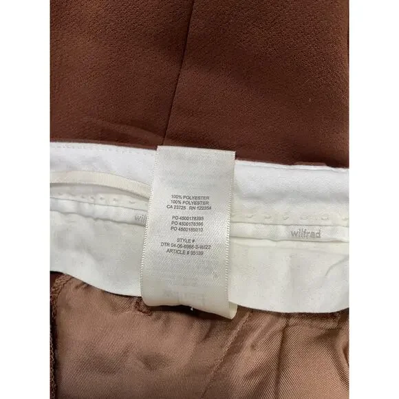 Wilfred 'The Effortless' Brown Wide Leg Pant Size 0 - Picture 5 of 5